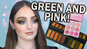 'SMOKEY GREEN AND PINK EYESHADOW TUTORIAL'