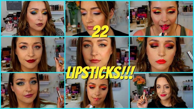 'Every Lipstick I Wore in June! Lip Swatches of 22 Lipsticks'