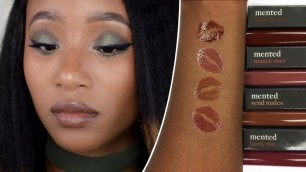 'B.O.M.B. Nude Lipgloss for Dark Skin WOC | Swatch Review of Mented Cosmetics Lipgloss Collection'