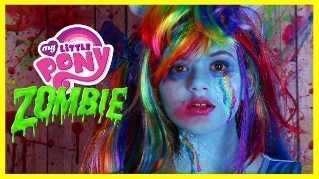 'ZOMBIE MY LITTLE PONY RAINBOW DASH MAKEUP TUTORIAL! Equestria Doll Cosplay Halloween | KITTIESMAMA'