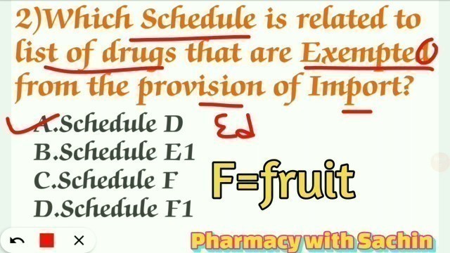 'ALL SCHEDULES OF DRUG AND COSMETIC ACT|TRICK TO LEARN SCHEDULES|Pharmaceutical jurisprudence'