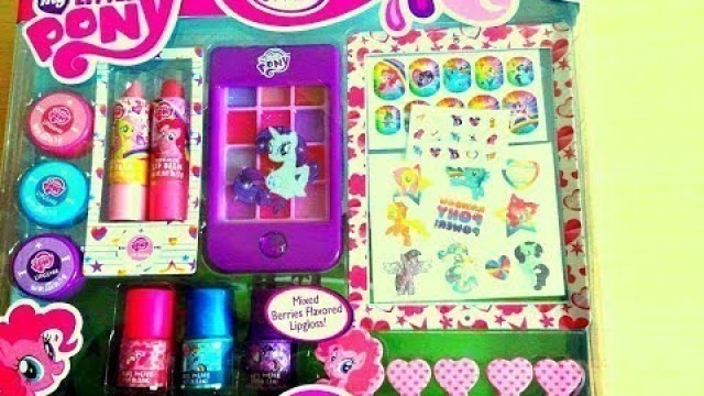 'My little pony beauty tech cosmetic set  unboxing'