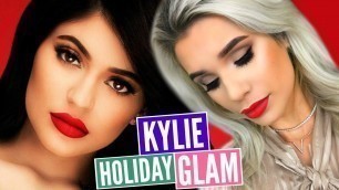 'KYLIE JENNER Inspired Holiday Glam AFFORDABLE Makeup Tutorial'