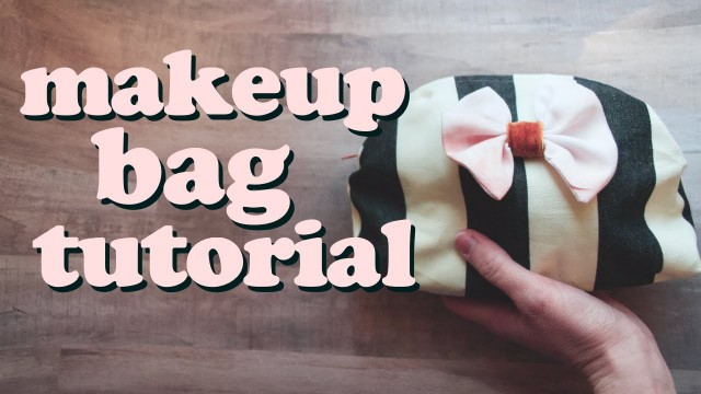 'Diy Makeup Bag With Zipper - How to Sew a Boxy Makeup Bag Bow Square Bottom Zipper Pouch Tutorial'