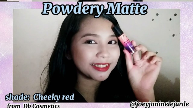 'Powdery Matte, Lip and Cheek tint from @Db Cosmetics'