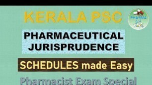 'SCHEDULES OF DRUGS & COSMETICS ACT |PHARMACEUTICAL JURISPRUDENCE |PHARMACIST EXAM |KPSC |GPAT |NIPER'