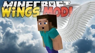 'Minecraft Mods | WINGS MOD!!! | Fly through the sky! | Mod Showcase'