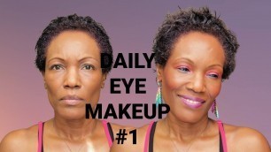 'PINK SHIMMER  EYE SHADOW ON HOODED EYES  | B H COSMETICS EYE SHADOW PALETTE | DAILY EYE MAKEUP | #1'