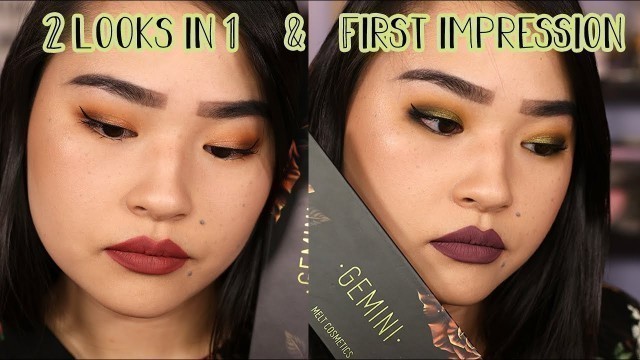 'MELT COSMETICS Gemini Palette  2-Looks-in-1& First Impression'