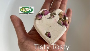 'Lush Cosmetics ‘Tisty Tosty’ Valentines 2021 bath bomb - Tub Demo, Description and Review'