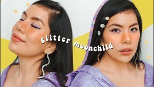 'easy glitter moonchild makeup | kaja, pony effect, lilybyred, glossier products!'