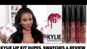 'KYLIE LIP KIT DUPES + LIP SWATCHES | 6 SHADES INCLUDING 22 | WORTH THE HYPE?'