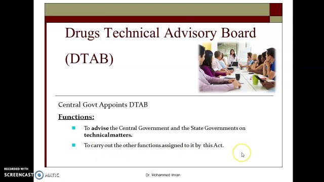 '5  Drugs & Cosmetics Act 1940 First Part A Objective & DTAB & DCC'