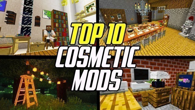 'Top 10 Minecraft Cosmetic Mods (Furniture, Animations & Building Blocks)'