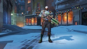 'Overwatch | Ugly Sweater Soldier: 76 Skin Spotlight All Cosmetics | Winter Wonderland 2019'