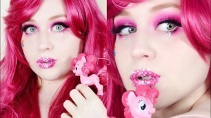 'Pinkie Pie My Little Pony Makeup Tutorial | PINK RHINESTONES 2021 | Lillee Jean'