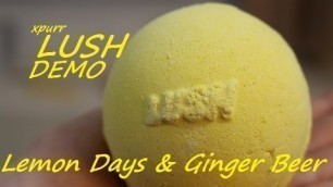 'LUSH Cosmetics LEMON DAYS & GINGER BEER Bath Bomb DEMO + Underwater View UK Kitchen'