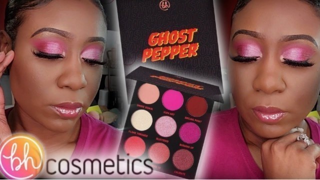 'Bh Cosmetics \"Ghost Pepper\" Palette Try-On + Swatches | Dark Skin'