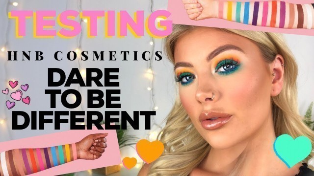 'TESTING HNB COSMETICS DARE TO BE DIFFERENT, COLOURFUL FESTIVAL MAKEUP TUTORIAL | AMY COOMBES'