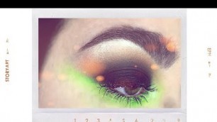 'Matte Black and Lime Green Grunge Smokey Eye| Melt Gemini Pallet | Freckledeyezz'