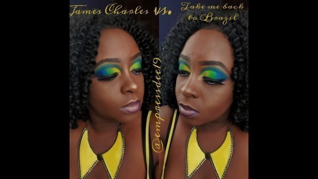 'James Charles palette vs. BH Cosmetics Take me back to Brazil palette'