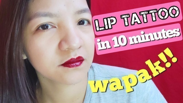 'LIP TATTOO in 10minutes | No PAIN DIY LIP TATTOO | Ako Si Aimeetotz'