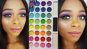 'Colorful Fall Makeup Tutorial BH Cosmetics Take Me Back To Brazil Palette Review'