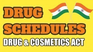 '#PharmaGyan DRUG SCHEDULES,DRUGS & COSMETICS ACTS,PHARMACEUTICAL JURISPRUDENCE, (D&C Act)'