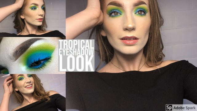 'Tropical eyeshadow Look | HnB Cosmetics | Sophie Owen |'