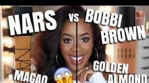 'BOBBI BROWN vs. NARS FOUNDATION | WHICH ONE IS BETTER?? | 8HR WEAR TEST | Andrea Renee'