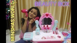 'beauty box|Minsha\'s world|Princess makeup set|barbie|kids'