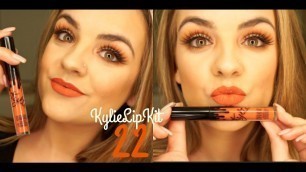 'KYLIE LIP KIT \"22\" + MORPHE 35O PALETTE || MONOCHROMATIC GRWM'