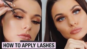 'HOW TO APPLY LASHES | HNB COSMETICS LASHES | TAYLOR BAIRSTOW'