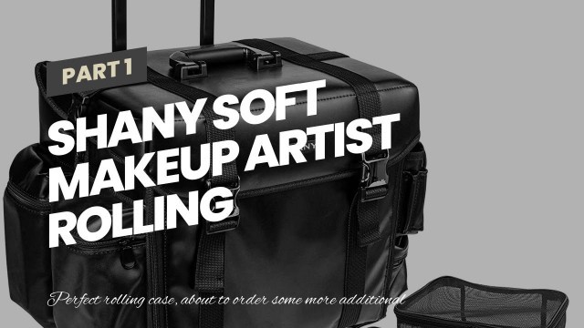 'SHANY Soft Makeup Artist Rolling Trolley Cosmetic Case with Free Set of Mesh Bags - Jet Black'