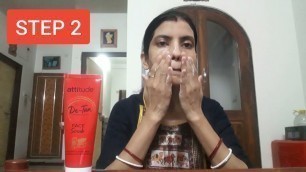 'Facial at Home, How to use Amway Attitude De tan Facial Kit'