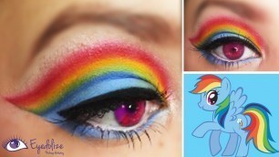 'Rainbow Dash My Little Pony Inspired Makeup Eyeshadow Tutorial by EyedolizeMakeup'