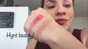 'Hynt beauty notoriously nude blush review and aria pure lipstick in \'peonies please\''