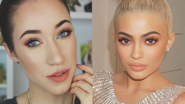 'PEACH MAKEUP TUTORIAL | KYLIE JENNER INSPIRED + Morphe 350 Palette  | ALLIE G BEAUTY'