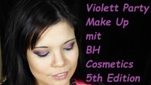 'Violett Party Make Up mit der 120 Palette von BH Cosmetics 5th Edition'