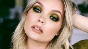 'SMOKEY GREEN FALL MAKEUP TUTORIAL - Melt Cosmetics Gemini Palette'