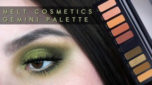 'green half cut crease tutorial | melt cosmetics gemini palette | music only | the fangirl eclectic'