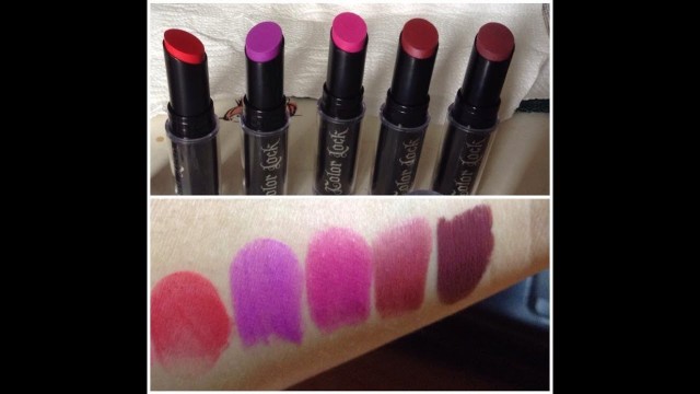 'BH Cosmetics Color Lock Matte Lipsticks- Lip Swatches'