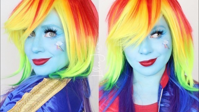 'RAINBOW DASH My Little Pony Cosplay Makeup Tutorial Halloween 2020 | Equestria Girls | Lillee Jean'