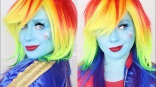 'RAINBOW DASH My Little Pony Cosplay Makeup Tutorial Halloween 2020 | Equestria Girls | Lillee Jean'