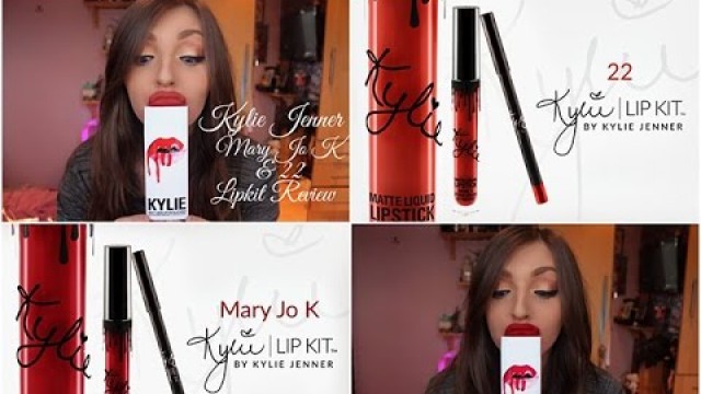 'Kylie Jenner Mary Jo K & 22 Lipkit Review| thatgirlhayley'