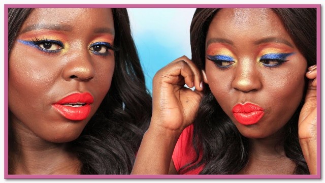 'POPPIN BLUE & YELLOW EYE LOOK ft. ITSMYRAYERAYE X BH COSMETICS ROUND 2 PALETTE'