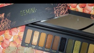 'Flashback Friday ft Melt Cosmetics Gemini Palette - Swatches and Look - Indie Makeup'