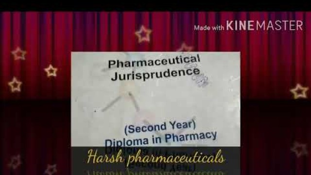 'Part 1 / pharmaceutical jurisprudence/ drug & cosmetic act 1940 /schedules learning trick in hindi.'