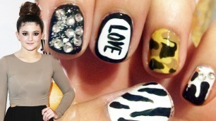 'Mix \'n\' Match Nails ♥ Kylie Jenner Inspired ! (Camouflage, Border Manicure, Dripping, Zebra Print)'