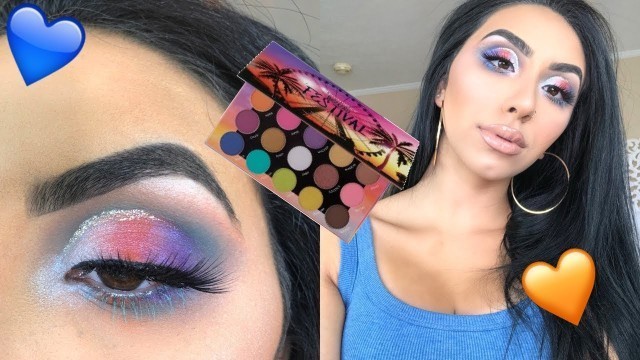 'Festival Inspired Makeup Tutorial | BH Cosmetics Weekend Festival Palette'